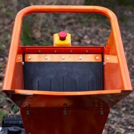 wood chipper garden shredder input chute