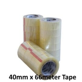 CLEAR STRONG PARCEL PACKING TAPE 40mm x 66m LONG LENGTH