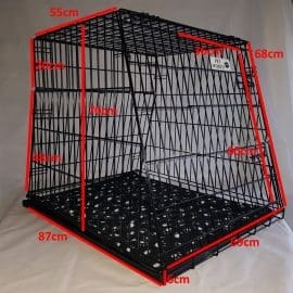 PET WORLD LARGE SPACE SAVER SLOPING CAR DOG CAGE ESTATE & 4x4 BOOT TRAVEL CRATE 9 EST38SL