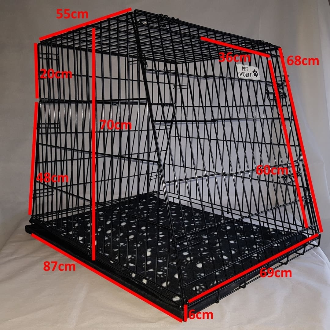 PET WORLD LARGE SPACE SAVER SLOPING CAR DOG CAGE ESTATE & 4x4 BOOT TRAVEL CRATE 6 PET WORLD LARGE SPACE SAVER SLOPING CAR DOG CAGE ESTATE & 4x4 BOOT TRAVEL CRATE - Image 4