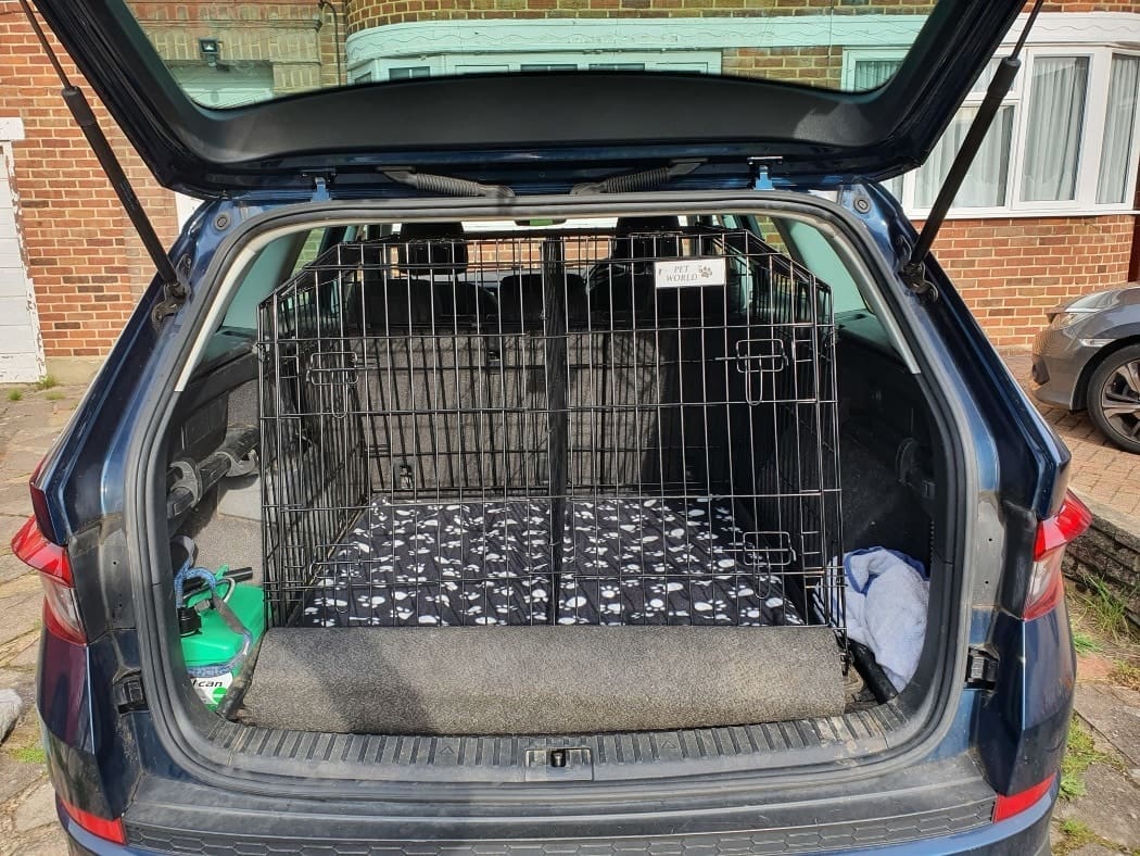 Pet World Skoda Kodiaq 2022 Onwards Car Dog Cage 1 Skoda Kodiaq hundebur