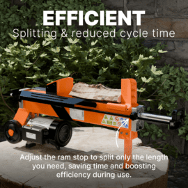 Forest Master FM10 Series – 5 Ton & 7 Ton Electric Log Splitters with DuoCut™ Blade 12 Effektiv opdeling og reduceret genbrugstid