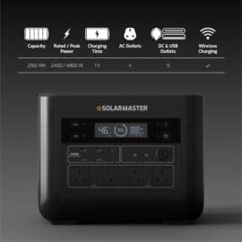 Solar Master GEN-2400 ‘Atlas’ Portable Power Station | 2150Wh, 2400W (4800W Peak) 12 GEN2400 3