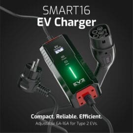 Alternative view of SMART16 Series – Type 2 EV Charger | Adjustable 6A–16A, Smart Connectivity, Weatherproof, EU Plug