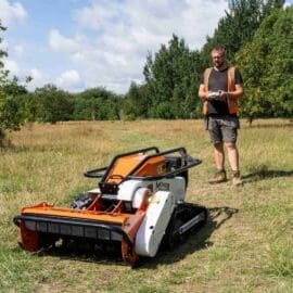 Alternative view of LM-800F Remote Control Flail Mower – 18HP Petrol, 780mm Cut Width, 48-Blade System & 300m Remote Range, Heavy-Duty Brush Cutter for Slopes & Rough Terrain
