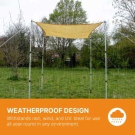 Shade Sail with Poles – UV-Resistant, Weatherproof Garden Canopy | Adjustable Telescopic Sun Shade for Patio, Camping & Events 10 Sun Shade 4 FM