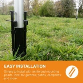 Shade Sail with Poles – UV-Resistant, Weatherproof Garden Canopy | Adjustable Telescopic Sun Shade for Patio, Camping & Events 13 Sun Shade 5 FM