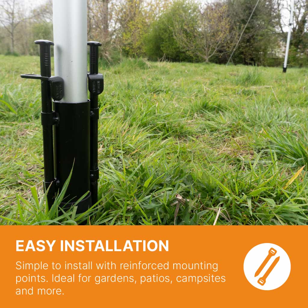 Shade Sail with Poles – UV-Resistant, Weatherproof Garden Canopy | Adjustable Telescopic Sun Shade for Patio, Camping & Events 8 Shade Sail with Poles – UV-Resistant, Weatherproof Garden Canopy | Adjustable Telescopic Sun Shade for Patio, Camping & Events - Image 6