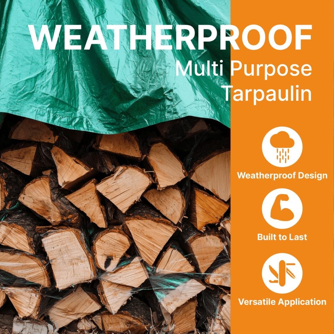 Tarpaulin – Tough, Waterproof, & Versatile Protection (100gsm, Green) 3 Tarpaulin – Tough, Waterproof, & Versatile Protection (100gsm, Green)
